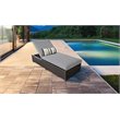 Barbados Chaise Outdoor Wicker Patio Furniture in Grey