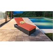 Barbados Chaise Outdoor Wicker Patio Furniture in Tangerine