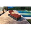 Barbados Chaise Outdoor Wicker Patio Furniture in Terracotta