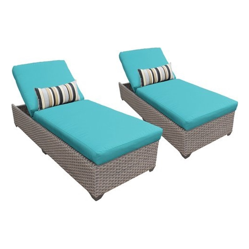 Florence Chaise Set Of 2 Outdoor Wicker Patio Furniture In Aruba Florence 2x Aruba