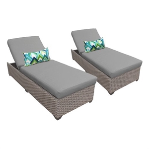 monterey chaise set of 2 outdoor wicker patio furniture
