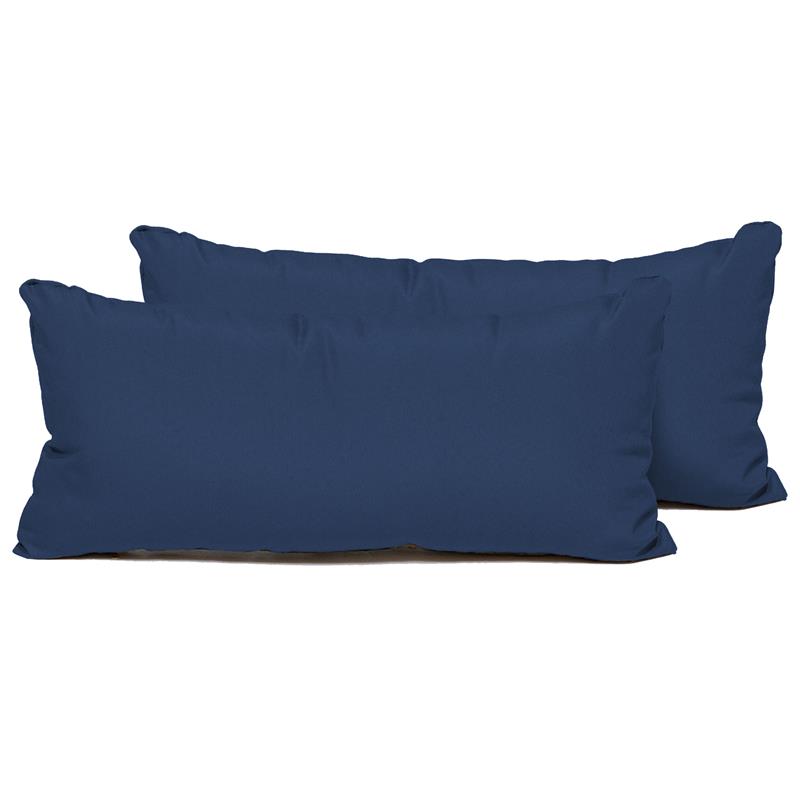 Navy Outdoor Throw Pillows Rectangle, Rectangle Outdoor Toss Pillows