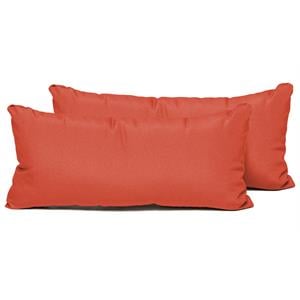 tangerine outdoor throw pillows rectangle set of 2