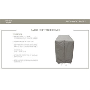 cup table protective cover in grey