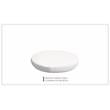 TK Classics 6 inches High Back Cushion for Round Ottoman in Sail White