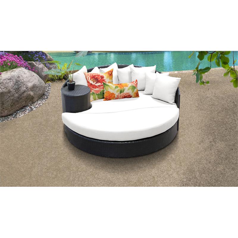 Belle Circular Sun Bed Outdoor Wicker Patio Furniture In Sail Image Is Loading Belle Circular Sun Bed Outdoor Wicker Patio Furniture