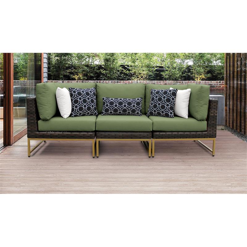Barcelona 3 Piece Outdoor Wicker Patio Furniture Set 03c in Cilantro eBay