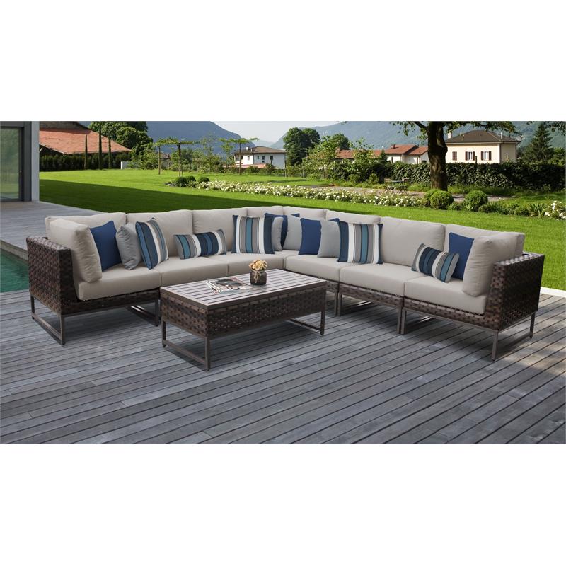 Barcelona 8 Piece Outdoor Wicker Patio Furniture Set 08a Ebay Outdoor Wicker Patio Furniture Set 08a