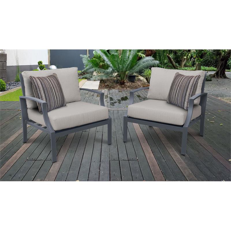 details about tk classics lexington 2 piece aluminum patio furniture set  02b in ash