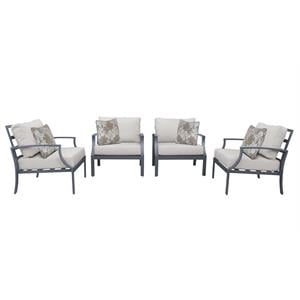 tk classics lexington 4 piece aluminum patio furniture set 04g