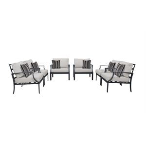 tk classics lexington 6 piece aluminum patio furniture set 06w