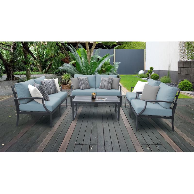 TK Classics Lexington 7 Piece Aluminum Patio Furniture Set ...