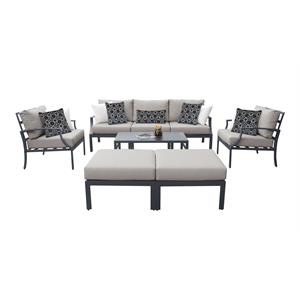 tk classics lexington 8 piece aluminum patio furniture set 08c