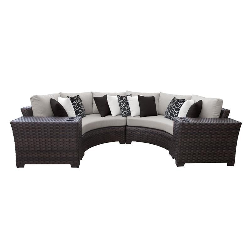 river brook patio sectional with cushions