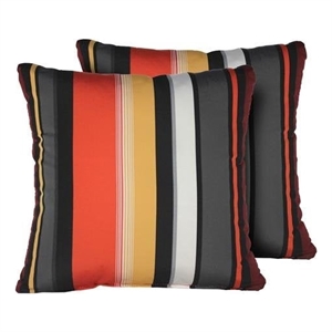 Coral Outdoor Throw Pillows Square Set of 2