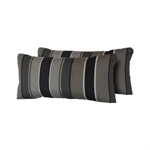 grey mix stripe outdoor throw pillows rectangle set of 2