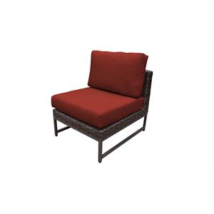 barcelona armless sofa with espresso legs