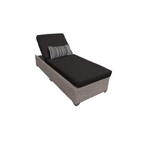 florence chaise outdoor wicker patio furniture in black