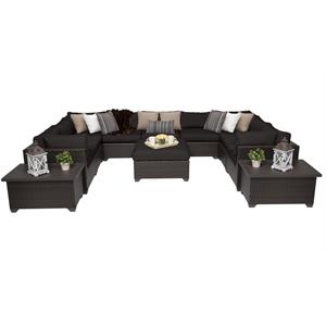 belle 12 piece outdoor wicker patio furniture set 12a in black