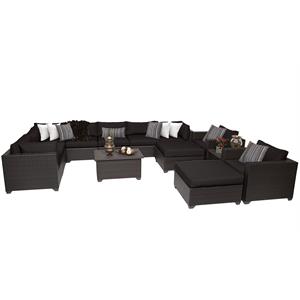 belle 13 piece outdoor wicker patio furniture set 13a in black