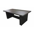 Belle Patio Dining Table with 8 Armless Chairs in Black