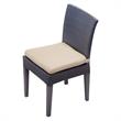 Belle Patio Dining Table with 8 Armless Chairs in Black