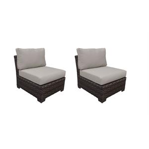 kathy ireland river brook armless sofa 2 per box