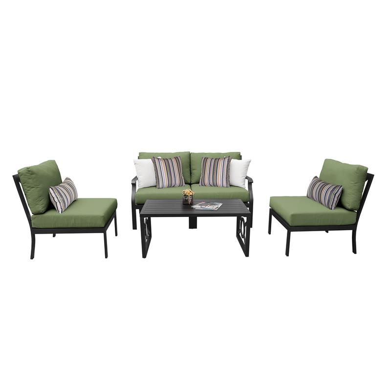 kathy ireland Madison Ave. 7 Piece Aluminum Patio Furniture Set 07d in