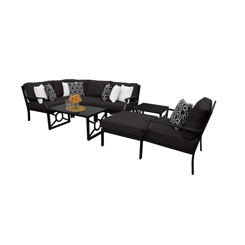 kathy ireland Madison Ave. 8 Piece Aluminum Patio Furniture Set 08n in