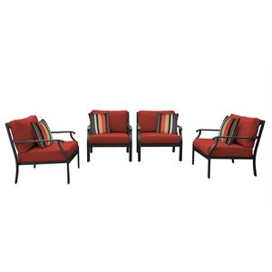 kathy ireland madison ave. 4 piece aluminum patio furniture set 04g