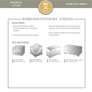 tk classics barbados 6 piece all weather cover set 06d in beige