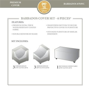 tk classics barbados 7 piece all weather cover set 07b in beige