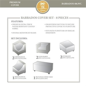 tk classics barbados 8 piece all weather cover set 08c in beige