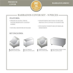 tkc barbados 9 piece all weather cover set in beige