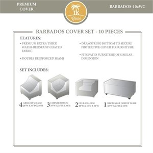 tk classics barbados 10 piece all weather cover set 10a in beige