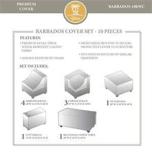 tk classics barbados 10 piece all weather cover set 10b in beige