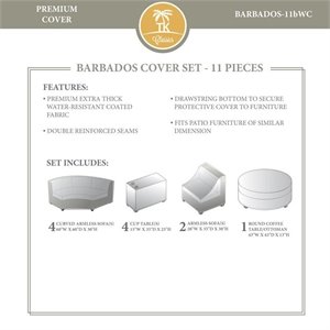 tk classics barbados 11 piece all weather cover set 11b in beige