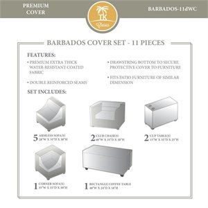 tk classics barbados 11 piece all weather cover set 11d in beige