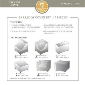 tk classics barbados 17 piece all weather cover set 17b in beige