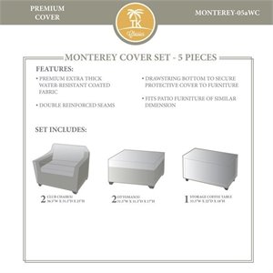 tk classics monterey 5 piece all weather cover set 05a in beige