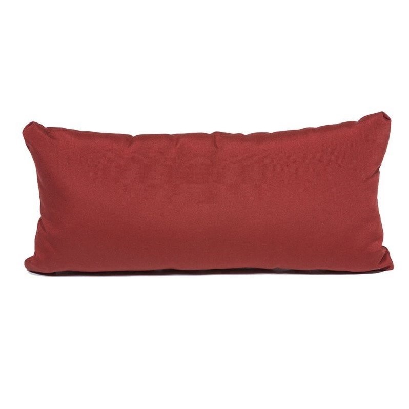 TKC Outdoor Throw Pillows Rectangle in Terracotta Red Fabric (Set