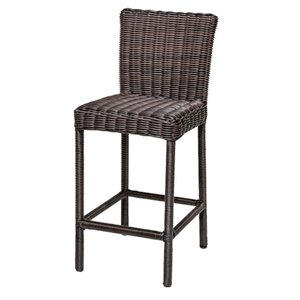 tkc venice outdoor wicker bar stools in chestnut brown