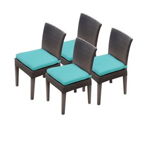 TKC Napa Wicker Patio Dining Chairs in Aruba (Set of 4)
