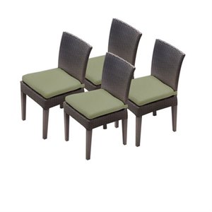 TKC Napa Wicker Patio Dining Chairs in Cilantro (Set of 4)