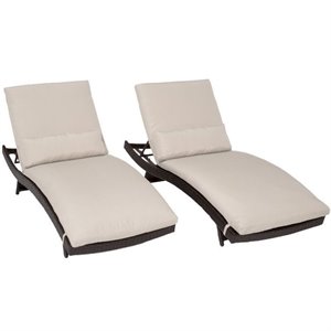 bali wicker patio lounges (set of 2)