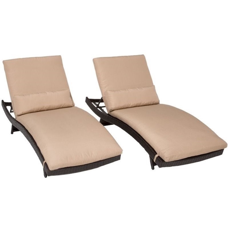Tkc Bali Wicker Patio Lounges In Wheat Set Of 2 2x Tkc Bali Wicker Patio Lounges In Wheat Set Of 2