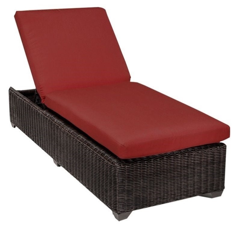TKC Venice Wicker Patio Lounges in Terracotta