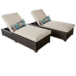 classic wicker patio lounges (set of 2)