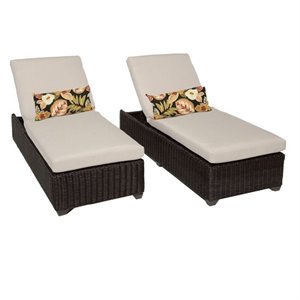 venice wicker patio lounges (set of 2)