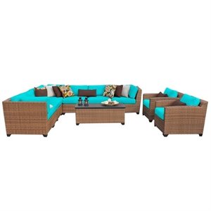laguna 10 piece outdoor wicker sofa set